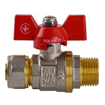 Кран кульовий SOLOMON 16х1/2&Prime; B1183 зовнішня різьба 000001240 фото