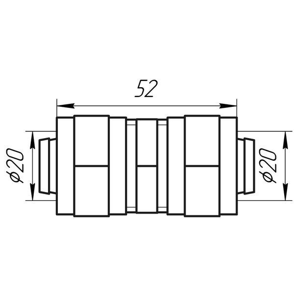 Муфта проміжна APE ITALY 703 L 20x20 000000851 фото