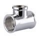 Трійник SOLOMON 3/4&Prime;х1/2&Prime;х3/4&Prime; ВВВ хром 8202 000001124 фото 1