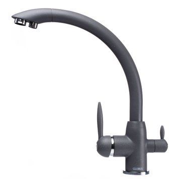 Змішувач для кухні під осмос Globus Lux LAZER GLLR-0777-3-TITANIUM 000019243 фото