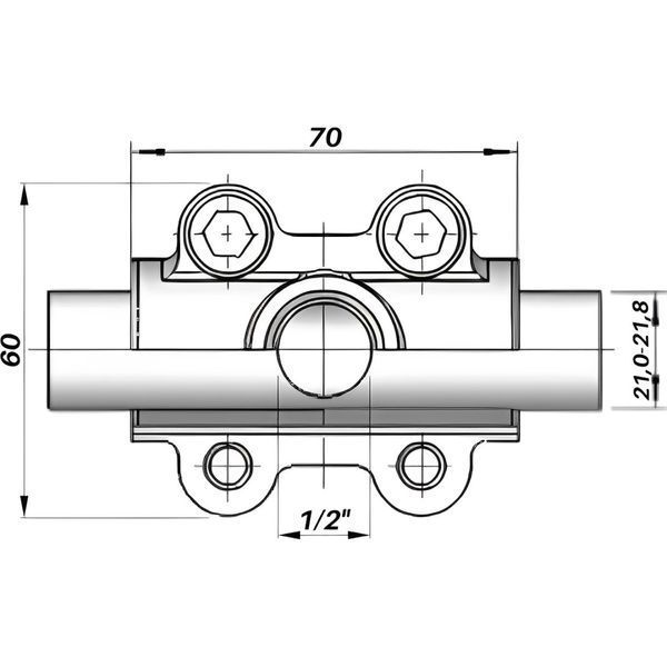 Врізка в трубу з внутрішньою різьбою DN15(21,0-21,8 мм) х 1/2&Prime; OBD AGAflex 000027295 фото