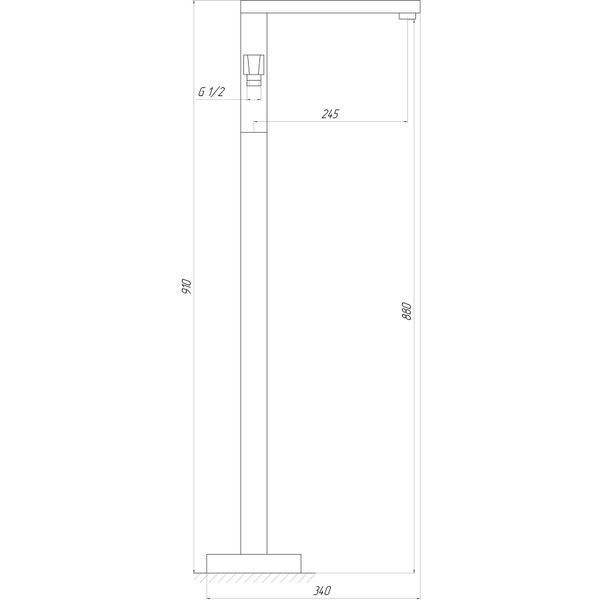 Змішувач для ванни TOPAZ ODISS TO 18113-H66 000021001 фото