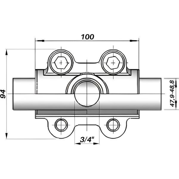 Врізка в трубу з внутрішньою різьбою DN40(47,9-48,8 мм) х 3/4&Prime; OBD AGAflex 000027301 фото