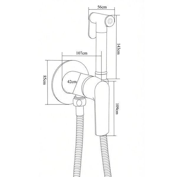 Змішувач гігієнічний Globus Lux Laguna GLA-0-106MIX 000032044 фото