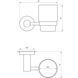 Стакан одинарний Globus Lux BS8409 чорний матовий SUS304 000021201 фото 4