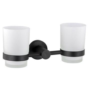 Стакан подвійний Globus Lux BS8428 чорний матовий SUS304 000022213 фото