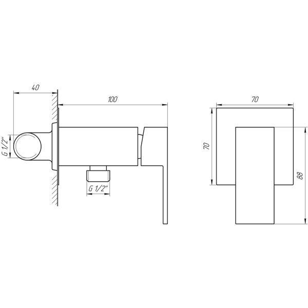 Змішувач гігієнічний Globus Lux Milano GLM-0-106MIX-BB 000028567 фото